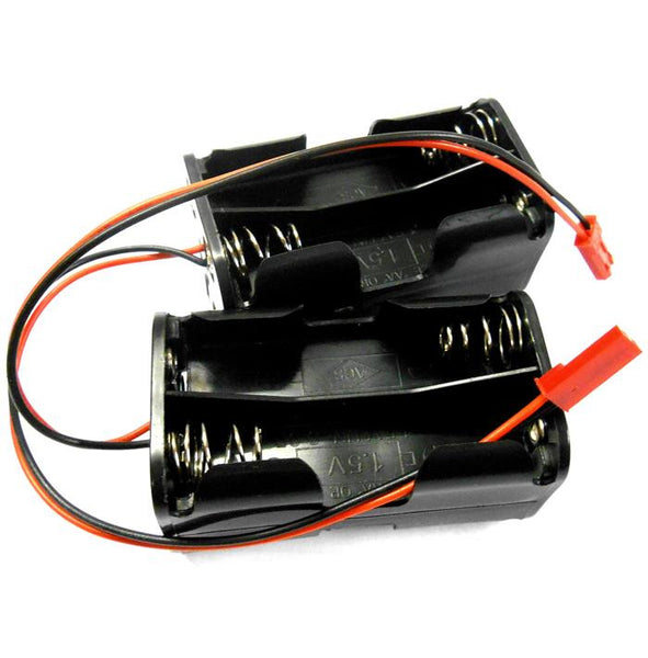 C1202-12 RC Battery Holder Case Box Pack 4 X AA Female JST 2 Pin Red