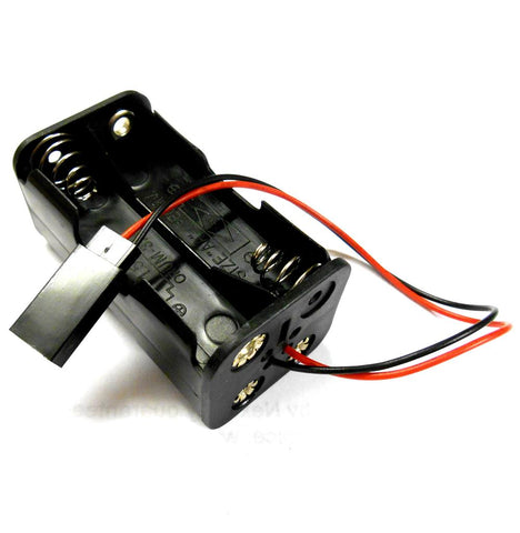 C1202-9 RC Battery Holder Case Box Pack 4 AA JR Female 3 Pin (2 pin + 1 dead)