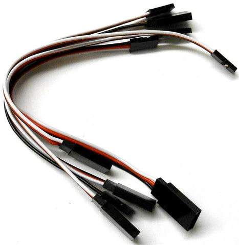 C2001A-3x5 15cm 22AWG 22 AWG RC Futaba Servo Straight Extension Wire 150mm x 5