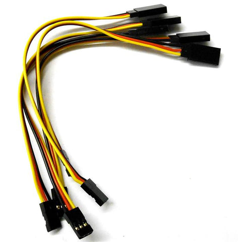 C2003A-3x5 15cm 22AWG 22 AWG RC Hitec Servo Straight Extension Wire 150mm x 5