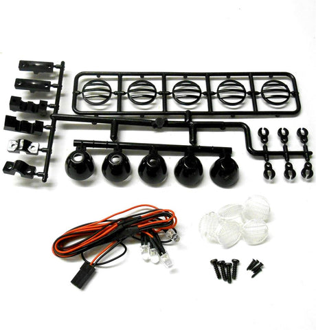CJG131 1/10 Scale RC Rock Crawler Black Roof Mount 5 LEDS