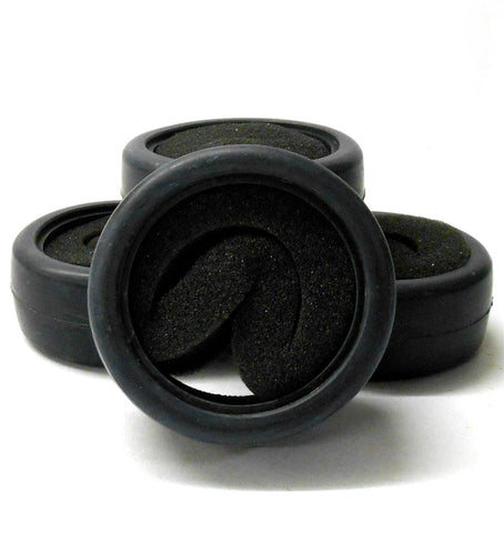 D-002 1/10 Scale Front Rear Car RC Rubber On Road Slick Tyre Black Foam Insert 4