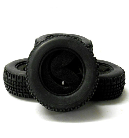 D-028 1/10 Front Rear Rally Car RC Rubber On Road Block Tyre Black Foam Insert 4