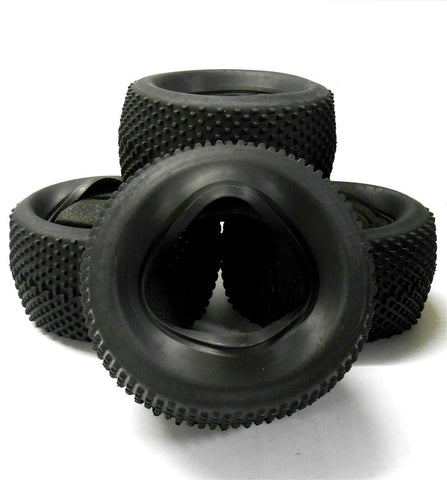 DJ-001 1/8 Scale RC Off Road Monster Truck Rubber Tyres Tire Soft 4 Block Tread