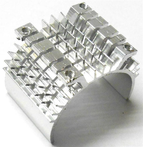 540 550 RC EP Motor Alloy Vented Heatsink Silver Top