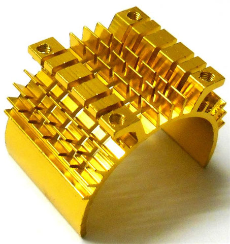 540 550 RC EP Motor Alloy Vented Heatsink Yellow Top
