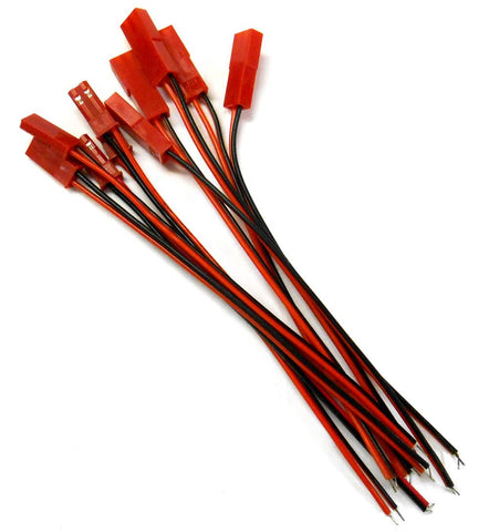 10 x Female Male BEC JST 2 Pin Wire for Receiver Battery Pack