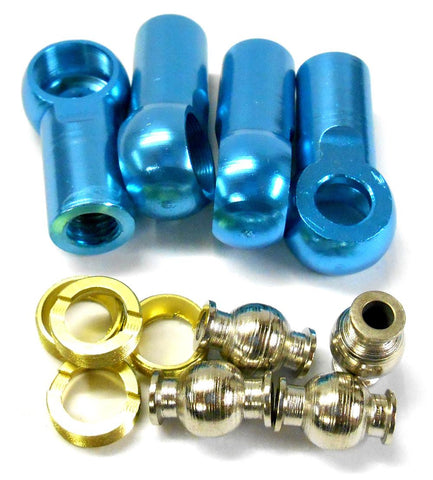L799 M8 8mm Connector RC Alloy Track Rod End Right Thread Light Blue Metric RC