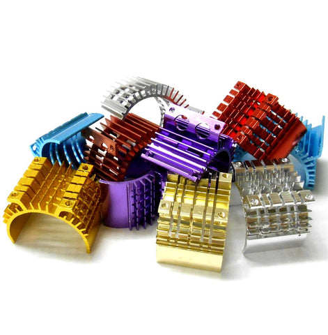 540 550 RC EP Motor Alloy Vent Heatsink Heat Sink Blue Red Silver Purple Yellow