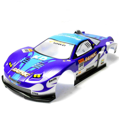 H001B 1/10 Scale Drift Body Shell RC Purple with Spoiler