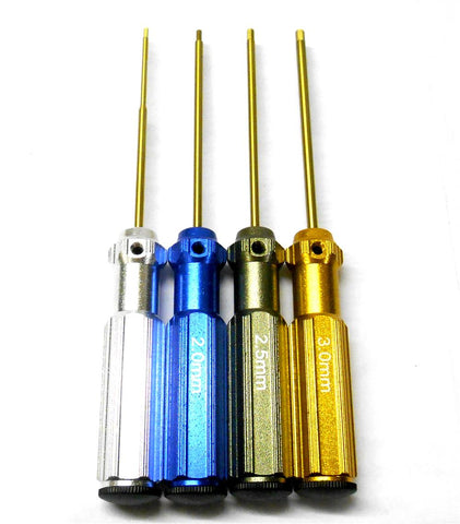 HS311058 4 Hexagon Screwdrivers Key Driver Tool Set 1.5mm 2mm 2.5mm 3mm Mix