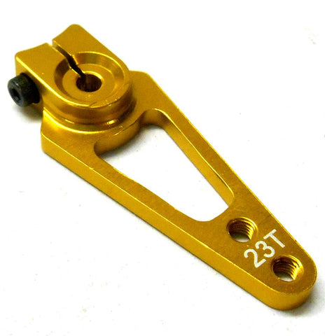 HS451053 1/10 Steering Alloy Servo Horn Arm 23 Teeth Tooth 23T Single Gold 45mm