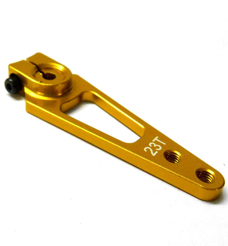 HS451054 1/10 Steering Alloy Servo Horn Arm 23 Teeth Tooth 23T Single Gold 50mm