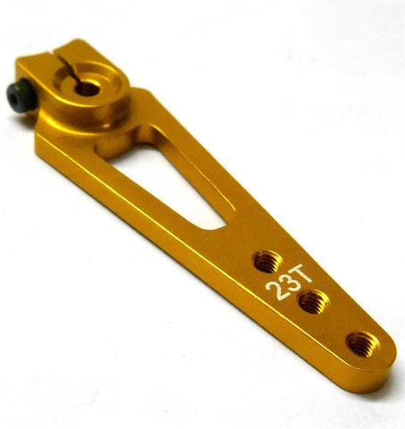 HS451055 1/10 Steering Alloy Servo Horn Arm 23 Teeth Tooth 23T Single Gold 55mm