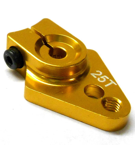 HS451062 1/10 Steering Alloy Servo Horn Arm 25 Teeth Tooth 25T Single Gold 25mm