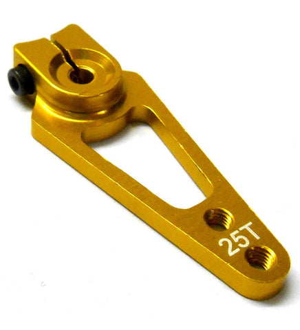 HS451065 1/10 Steering Alloy Servo Horn Arm 25 Teeth Tooth 25T Single Gold 45mm
