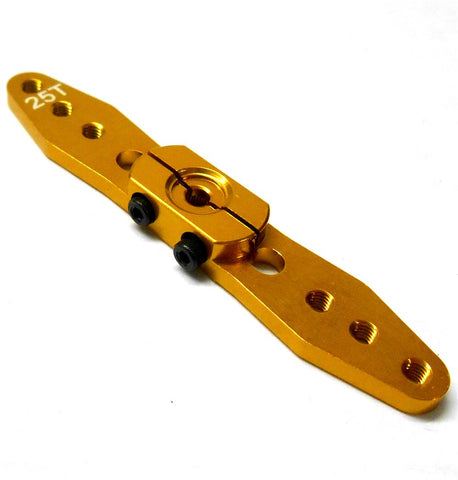 HS451082 1/8 Throttle Alloy Servo Horn Arm 25 Teeth Tooth 25T Double Gold 75mm