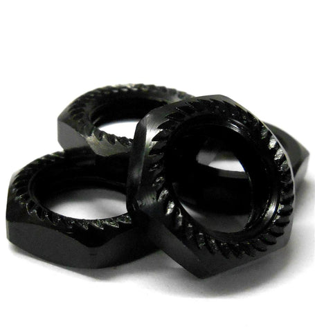 HS615013BK 1/8 Scale 17mm Hex Alloy Wheel Lock Nut x 4 Black M12 1.25mm Thread