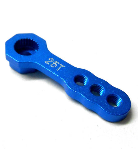 HY00385LB 1/10 Steering Alloy Servo Horn Arm 25 Teeth Tooth 25T Light Blue 32mm
