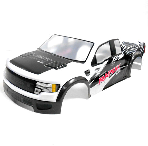 JLB26 RC 1/10 Scale Monster Truck Body Shell Cover Black White Uncut