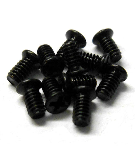 KM204 M2 x 4mm 2 x 4 Black Cross Flat Head Countersunk Screw x 10 Metric Thread