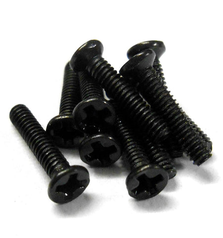 KM210 M2 x 10mm 2 x 10 Black Cross Flat Head Countersunk Screw x10 Metric Thread