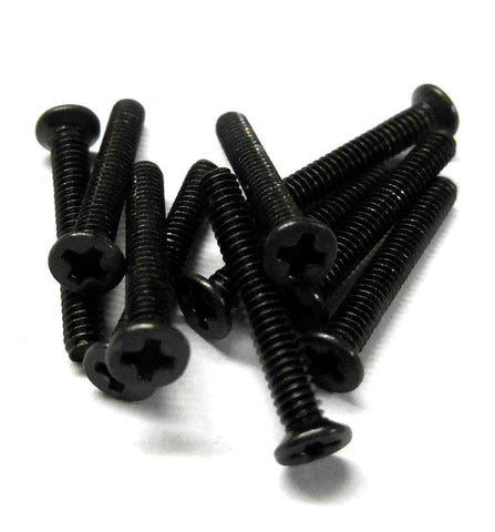 KM214 M2 x 14mm 2 x 14 Black Cross Flat Head Countersunk Screw 10 Metric Thread