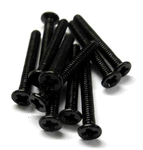 KM216 M2 x 16mm 2 x 16 Black Cross Flat Head Countersunk Screw 10 Metric Thread