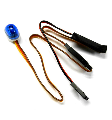 L-006 1/10 Scale Body Shell Direct Roof Mount RC Police Light Alarm Blue