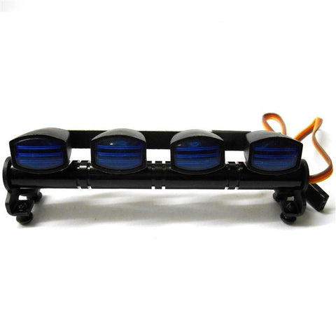 L-045B 1/10 Monster Truck Body Shell Roof Mount Light Set Blue 4 LEDs Black