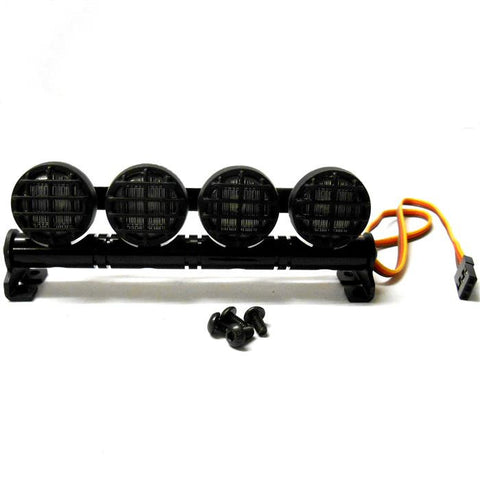 L-046W 1/10 Monster Truck Body Shell Roof Mount Light Set White Grid 4 LEDs