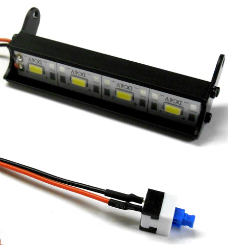 L-051-4 1/10 Truck Body Shell Roof Mount Light Super Bright 4 Square LEDs White