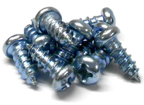 L1001 M4 x 10mm 4 x 10 Self Tapping Silver Cross Button Screw x 10