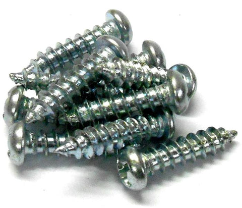 L1004 M4 x 25mm 4 x 25 Self Tapping Silver Cross Button Screw x 10