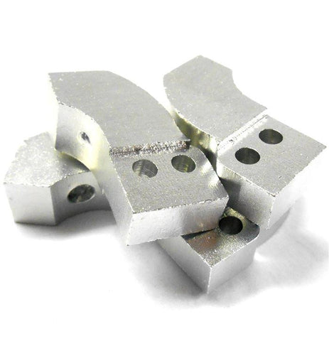 L11153 1/10 Scale Brackets Mounts Blocks x 4 Silver Alloy