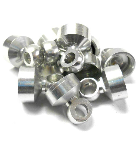 L11155 1/10 Scale Shock Absober Damper Top Cap Seal Holder x 10 Silver 17mm 13mm