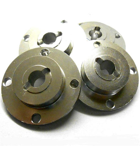 L11163 1/10 Scale Wheel Pin Fitting Hub 12mm Adapter x 4 Silver Alloy 30mm Dia