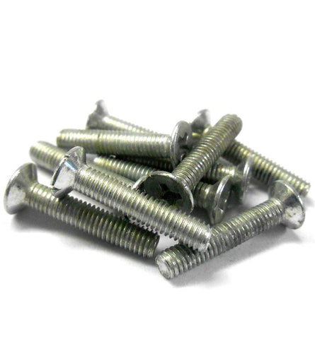 L11195 M3 x 16mm 3 x 16 Silver Cross Flat Head Screw x 10