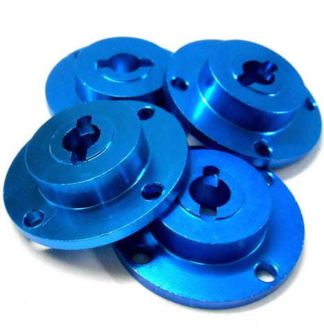 L11213 1/10 Scale Wheel Pin Fitting Hub Disc M12 x 4 Light Blue Alloy