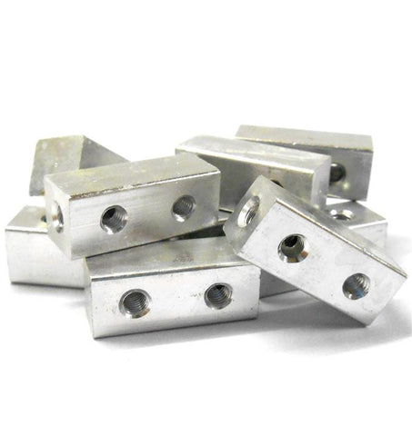 L11215 1/10 Scale Alloy Support Block Bridge x 10 M3 3mm Threaded Silver