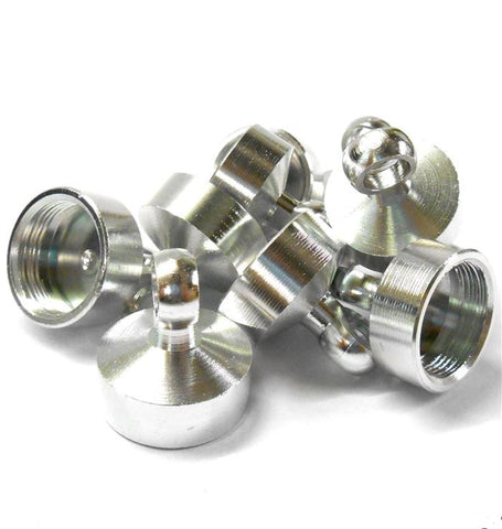 L11218 1/5 Scale Shock Absober Damper Top Cap Seal Holder x 10 Silver 19mm
