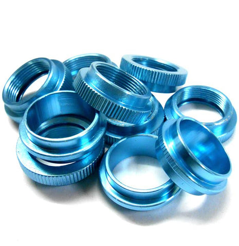 L11223 1/5 Scale Shock Absober Spring Tensioner Nut Blue x 10 19mm