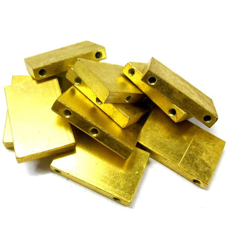 L11281 1/10 Scale Alloy Engine Mount Support Block x 10 M3 3mm Threaded Gold