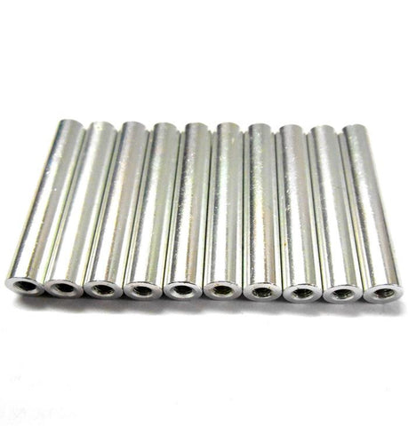 L11303 1/10 Gearbox Connector Support Pole Column x10 Silver Alloy M6 35mm