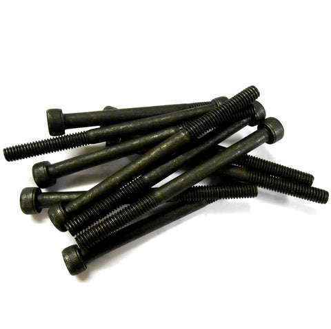 L11321 M4 4mm x 55mm Long Cap Screw Metric Black Steel x 10