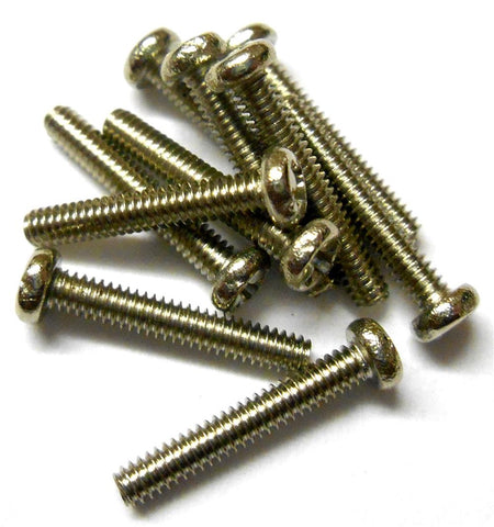 L11334 M2 2mm x 12mm Long Button Screw Metric Silver Steel x 10