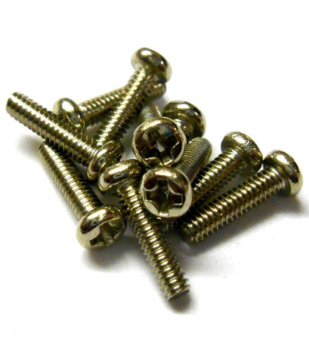 L11345 M2 2mm x 8mm Long Button Screw Metric Silver Steel x 10