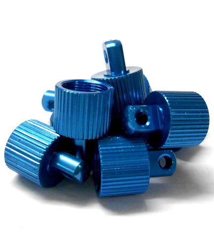 L11434 Alloy Light Blue Fuel Stop End Cap x 10 10mm 8mm 14mm 10x8x14 ODxIDxL