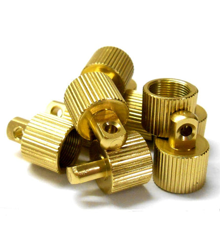 L11435 Alloy Yellow Fuel Stop End Cap x 10 10mm 8mm 14mm 10x8x14 ODxIDxL