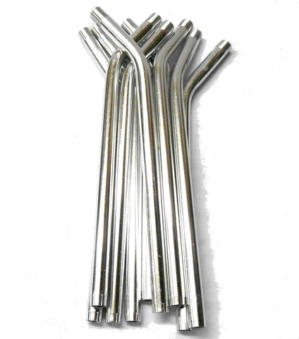 L11443 RC Nitro Fuel Refill Bottle Pipes Only x 10 Silver 8mm Diameter